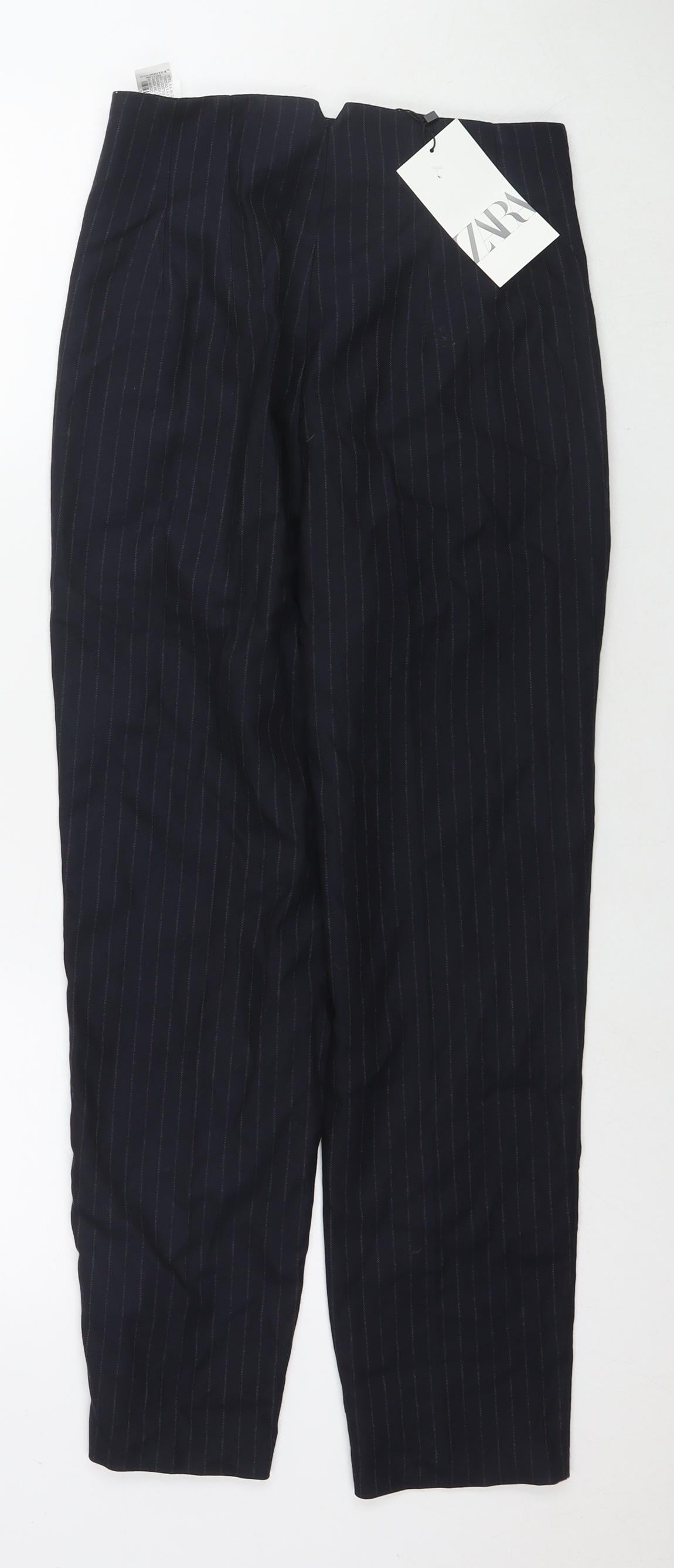 Womens UK Size S Zara Regular Fit  Blue Trousers
