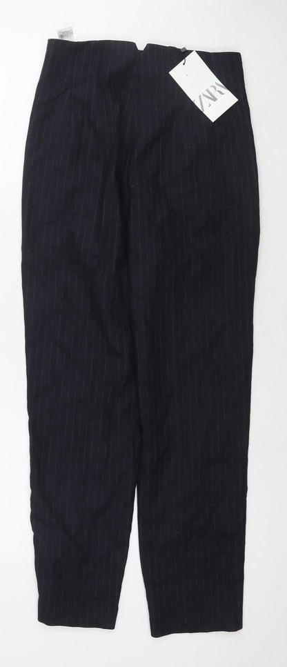 Womens UK Size S Zara Regular Fit  Blue Trousers