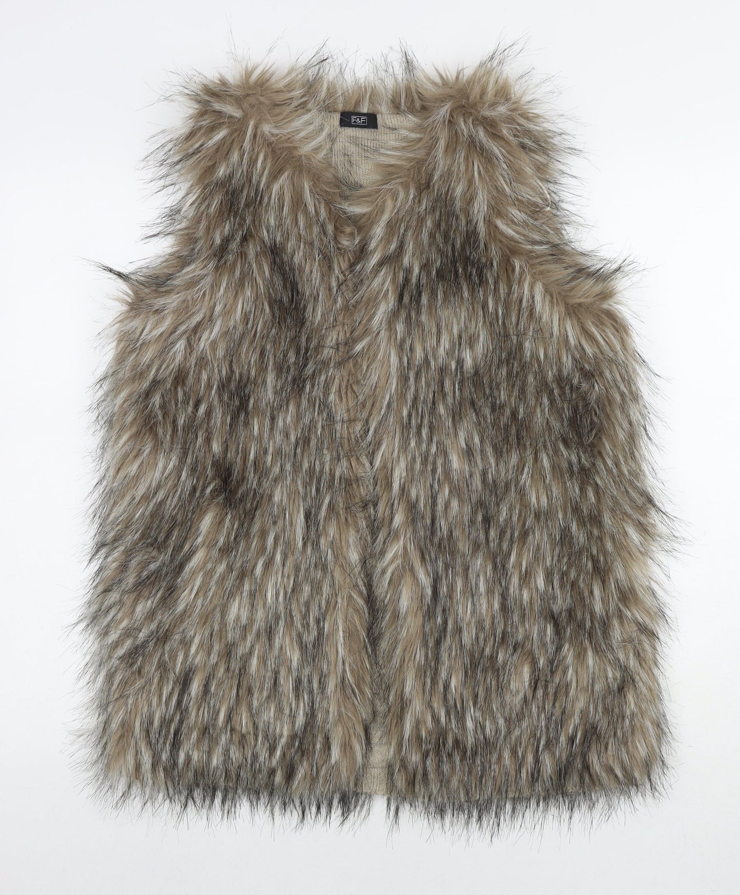 F&F Womens Brown Gilet Waistcoat Size S