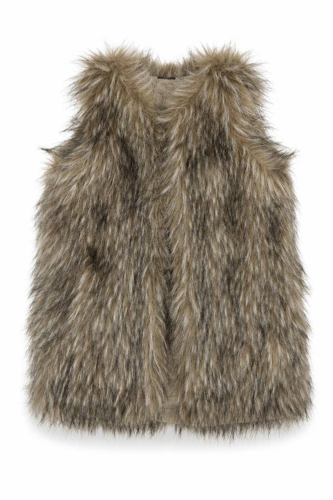 Womens UK Size S F&F Brown Gilet