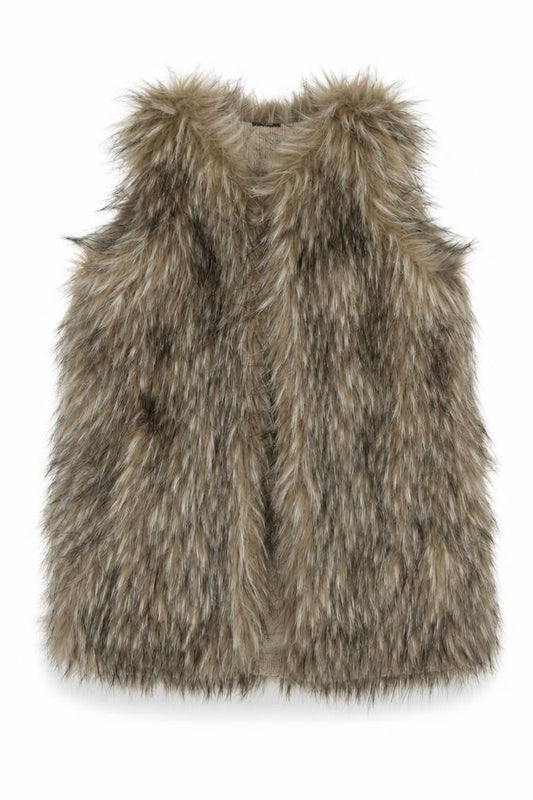 Womens UK Size S F&F Brown Gilet