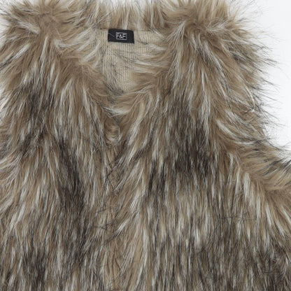 F&F Womens Brown Gilet Waistcoat Size S