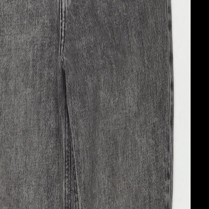 Topshop Womens Grey Cotton Mom Jeans Size 28 in L30 in Regular Zip