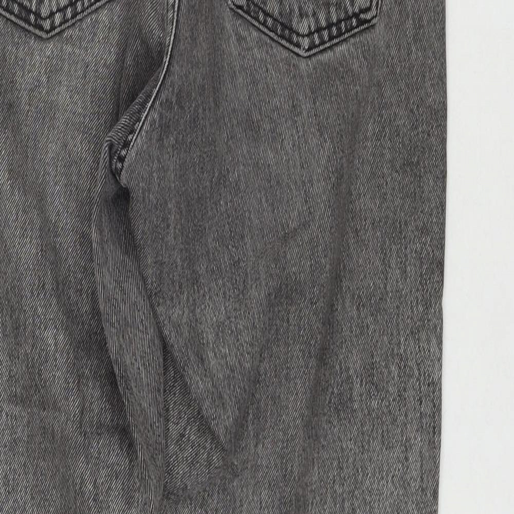 Topshop Womens Grey Cotton Mom Jeans Size 28 in L30 in Regular Zip