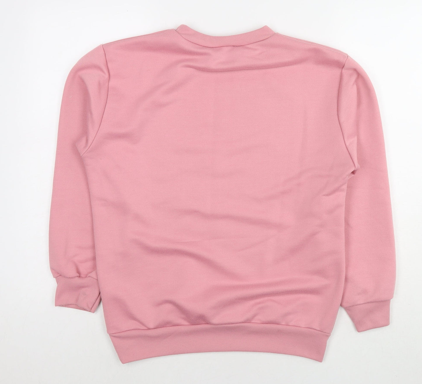Oui Womens Pink Acrylic Pullover Sweatshirt Size S Pullover - Size S/M My Day Off Sweatshirt