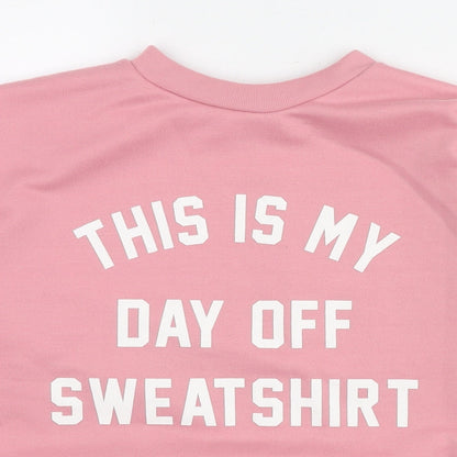 Oui Womens Pink Acrylic Pullover Sweatshirt Size S Pullover - Size S/M My Day Off Sweatshirt