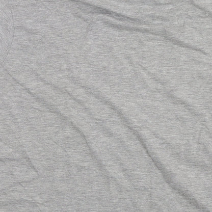 Studio Womens Grey Cotton Basic T-Shirt Size M Round Neck - Made for Speed Motorcycle