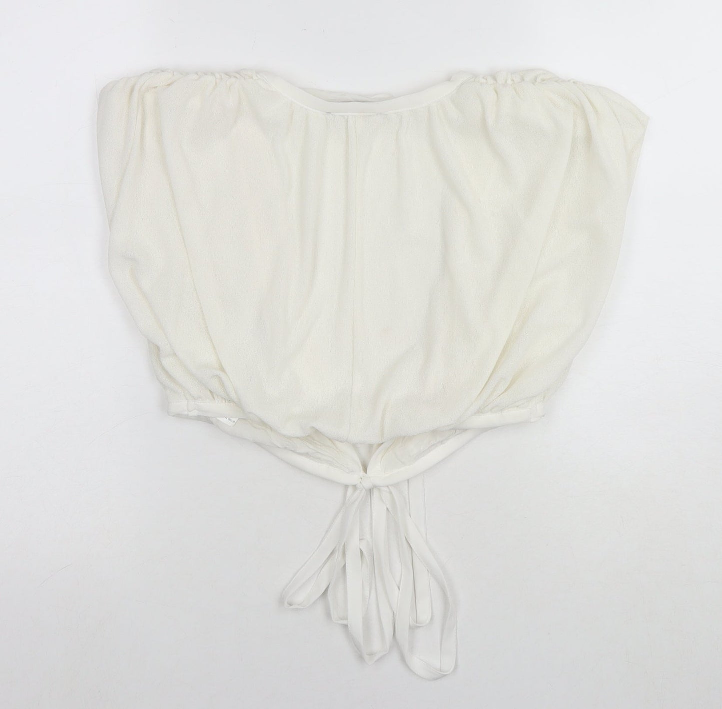 Womens UK Size S Zara White Wrap Blouse