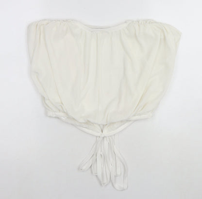 Womens UK Size S Zara White Wrap Blouse