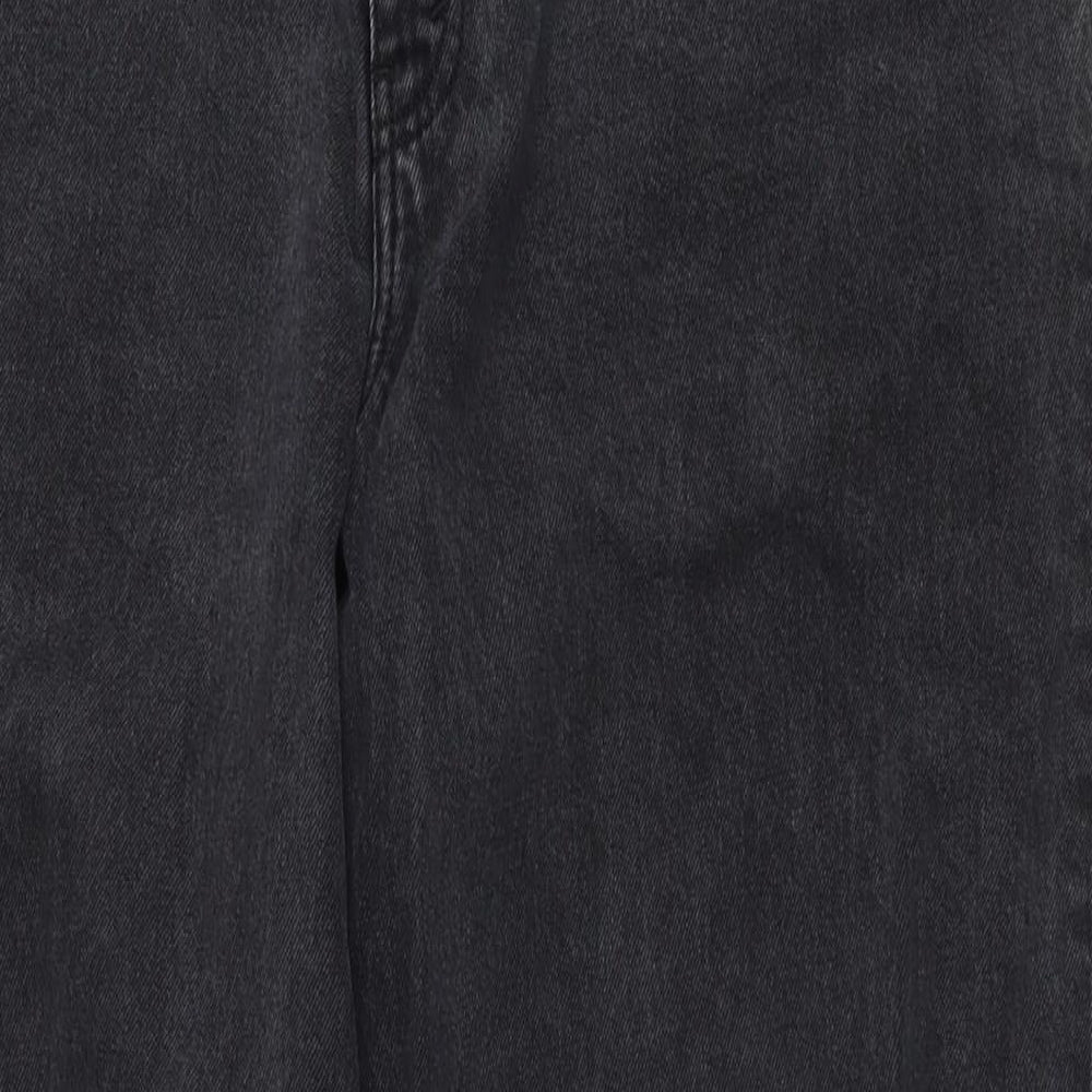 ASOS Womens Black Cotton Mom Jeans Size 30 in L32 in Regular Zip