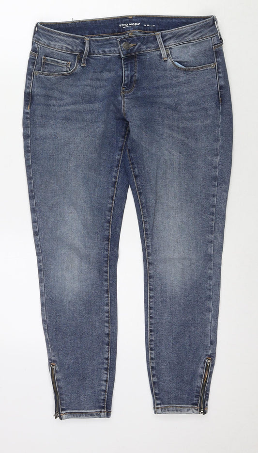 Womens UK Size 30 in VERO MODA Regular Fit Skinny Blue Jeans
