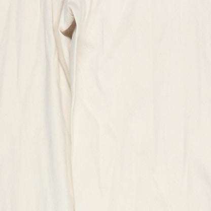 Marks and Spencer Mens Beige Cotton Tapered Jeans Size 38 in L33 in Regular Zip