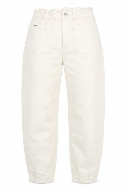 Womens UK Size 8 Zara Regular Fit Straight Ivory Jeans