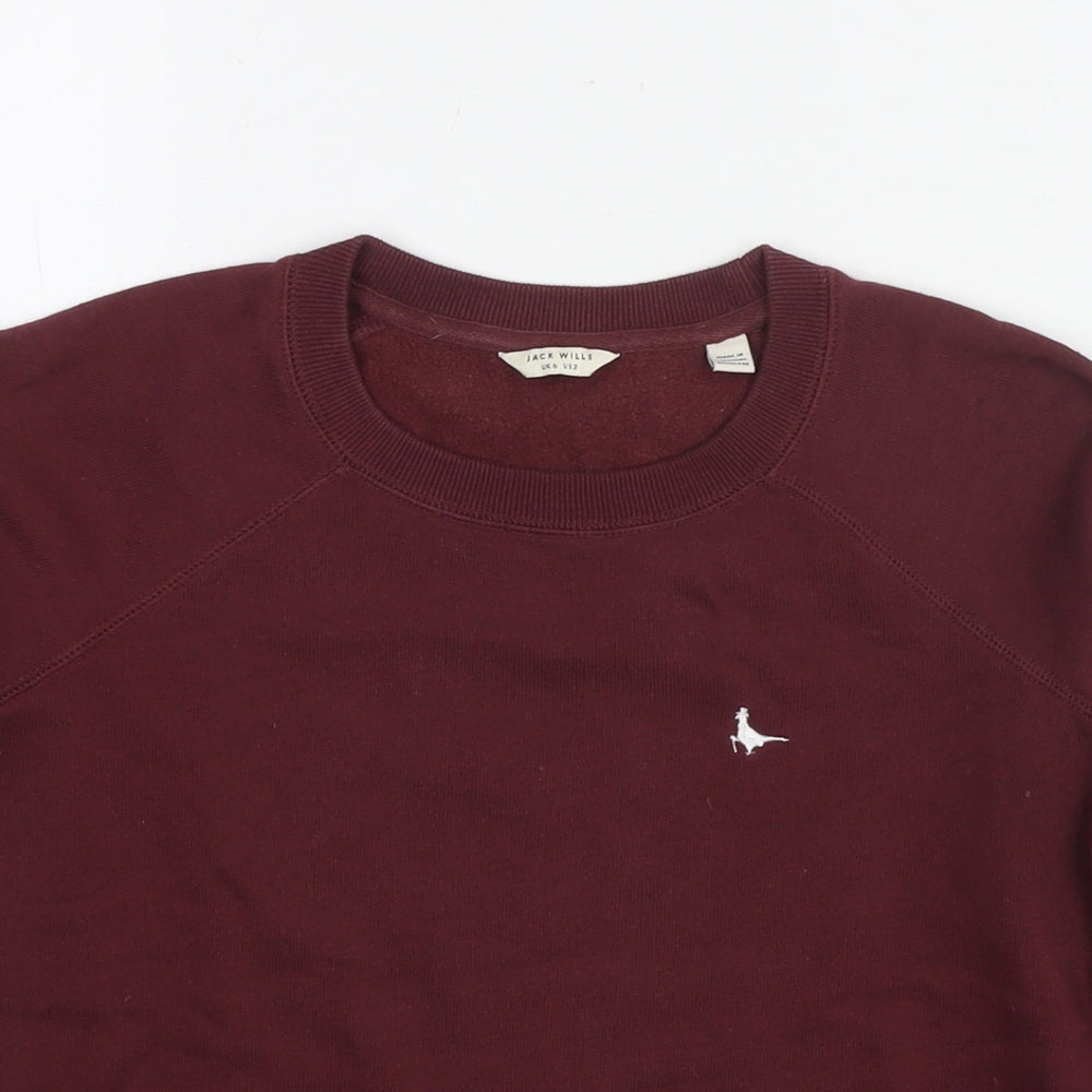 Womens UK Size 6 Jack Wills Red Pullover Sweatshirt