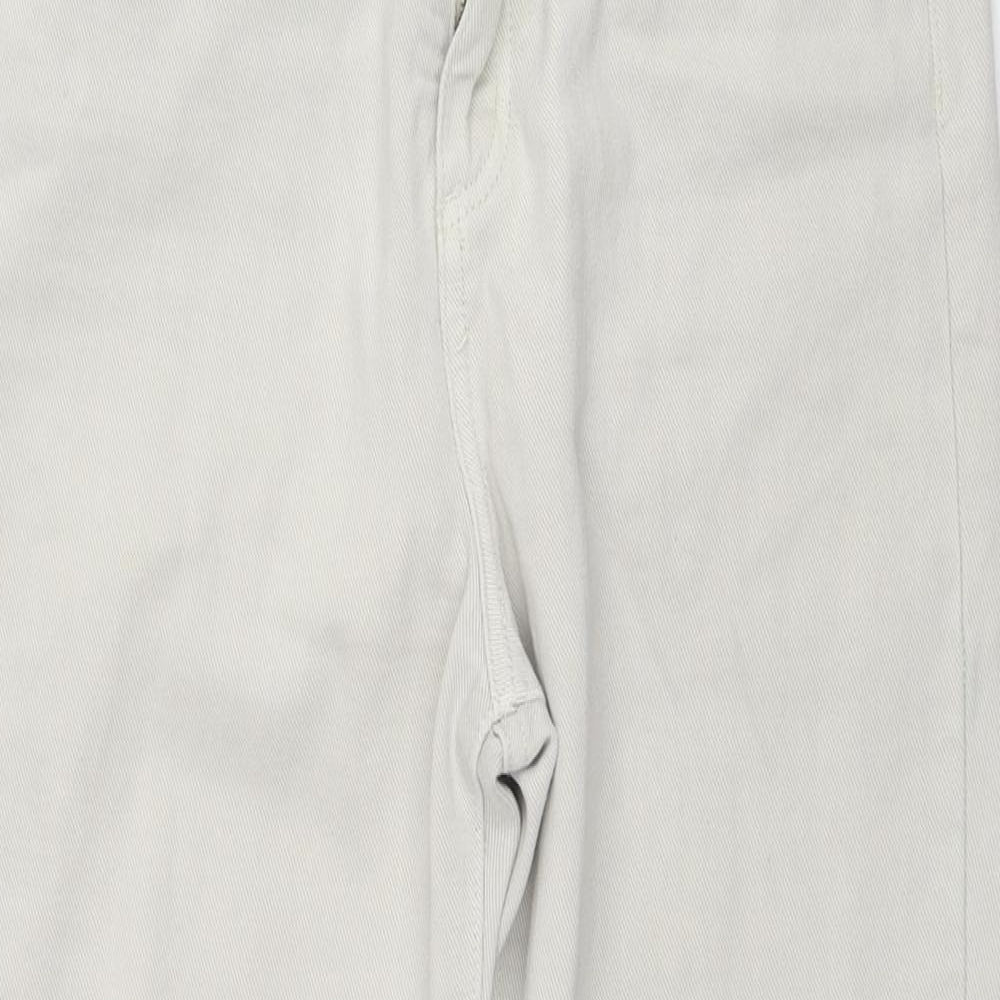 Pull&Bear Womens Grey Cotton Straight Jeans Size 10 L25 in Regular Zip