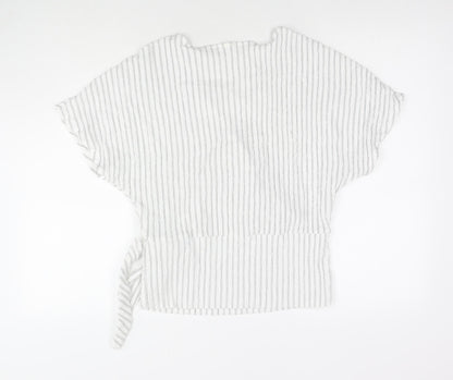 Womens UK Size S H&M White Basic Blouse