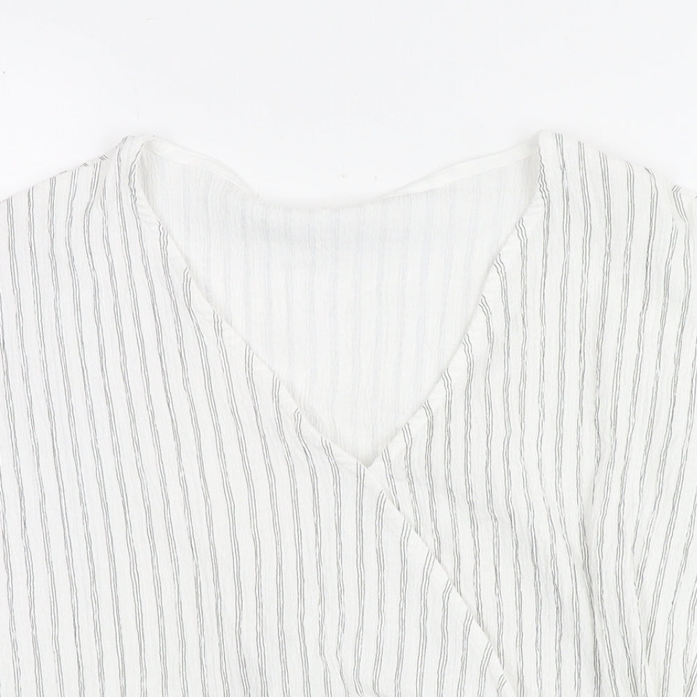 Womens UK Size S H&M White Basic Blouse