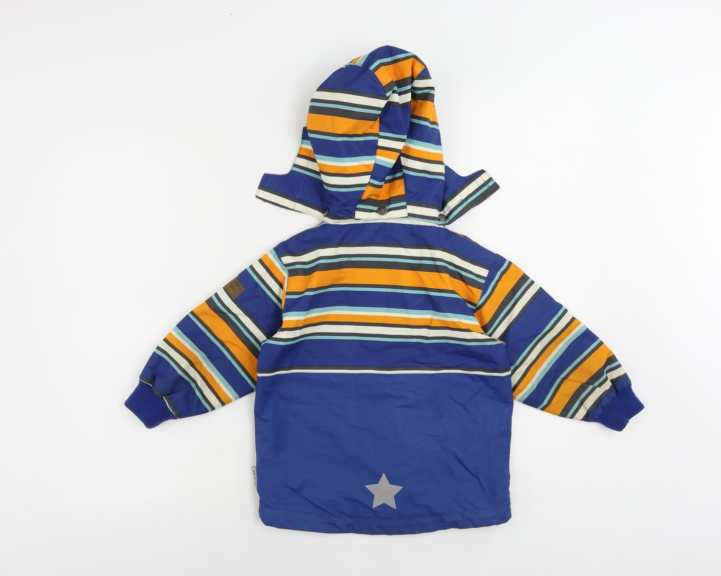 Racoor Boys Blue Striped Windbreaker Jacket Size 3 Years Zip - Outdoor Walking