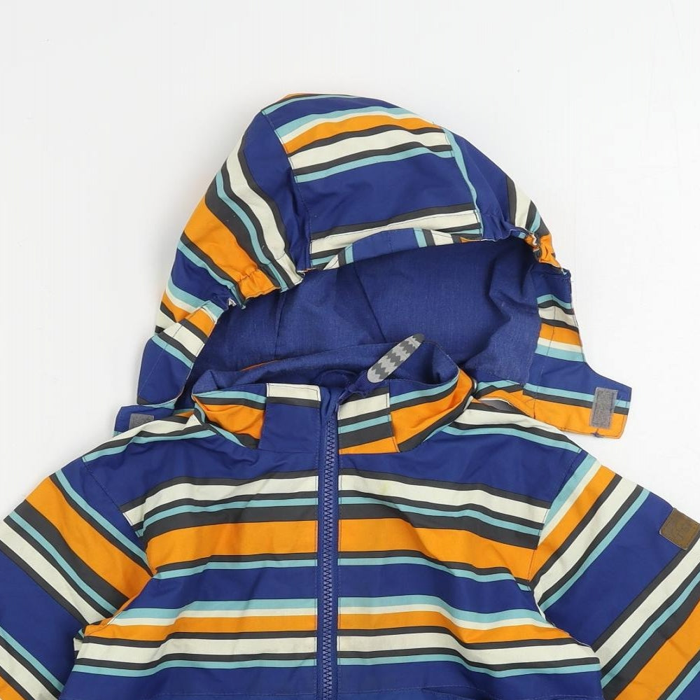 Racoor Boys Blue Striped Windbreaker Jacket Size 3 Years Zip - Outdoor Walking