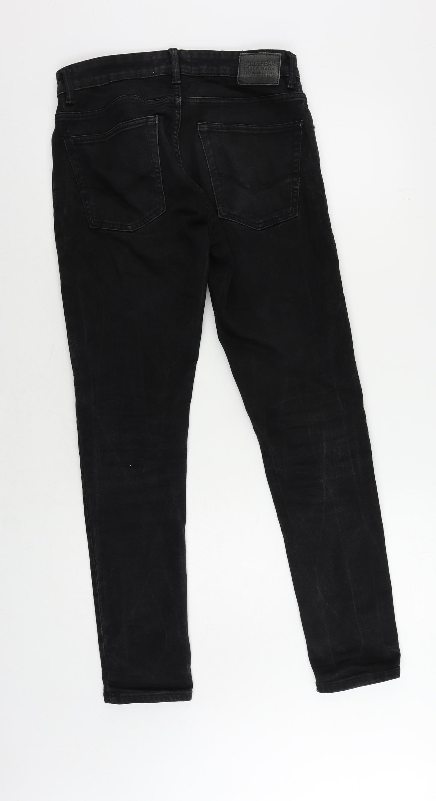 Pull&Bear Womens Black Cotton Skinny Jeans Size 10 L30 in Regular Zip