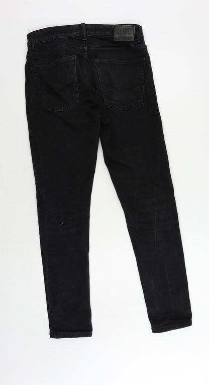 Pull&Bear Womens Black Cotton Skinny Jeans Size 10 L30 in Regular Zip