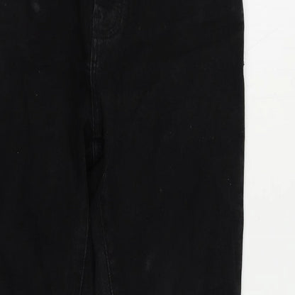 Pull&Bear Womens Black Cotton Skinny Jeans Size 10 L30 in Regular Zip