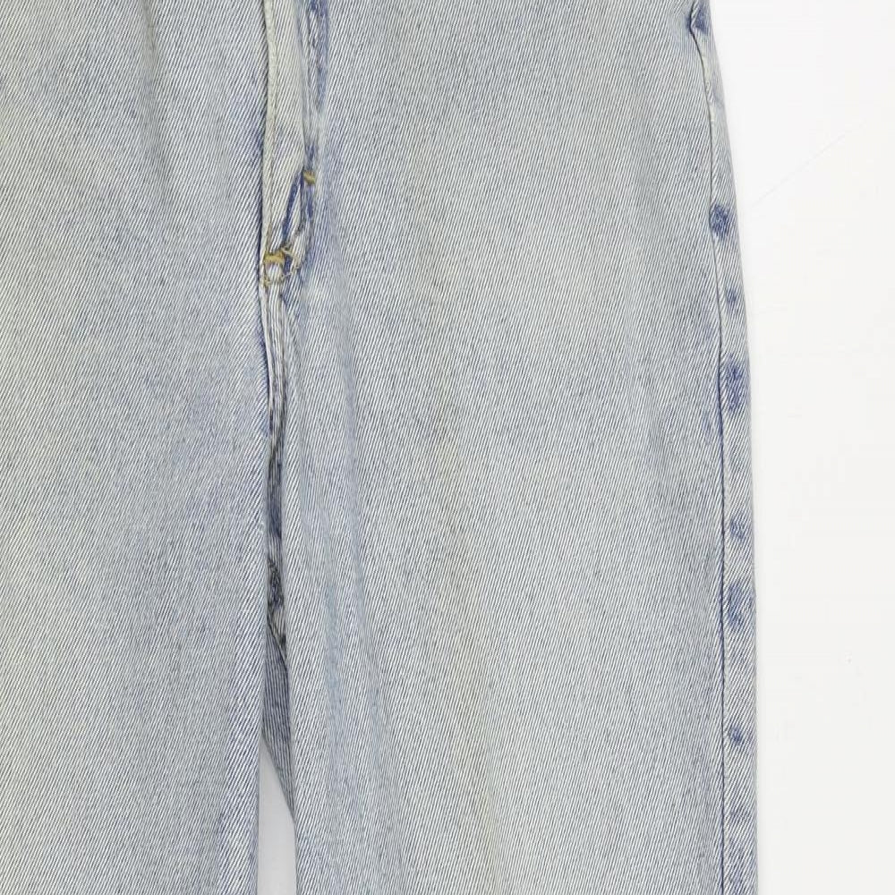 Lee Womens Blue Cotton Straight Jeans Size 26 in L29 in Regular Zip - Vintage