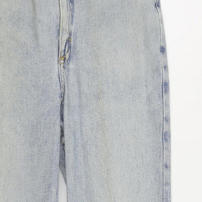 Lee Womens Blue Cotton Straight Jeans Size 26 in L29 in Regular Zip - Vintage
