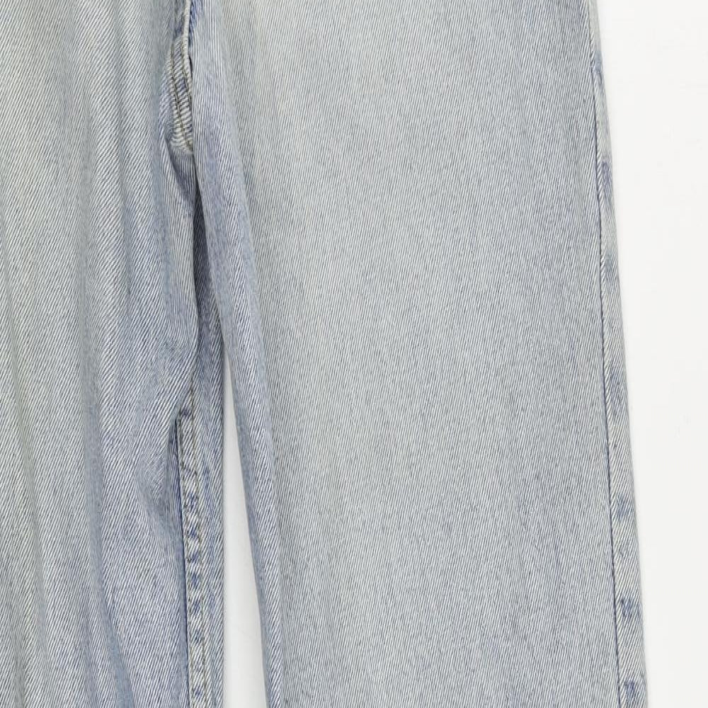 Lee Womens Blue Cotton Straight Jeans Size 26 in L29 in Regular Zip - Vintage