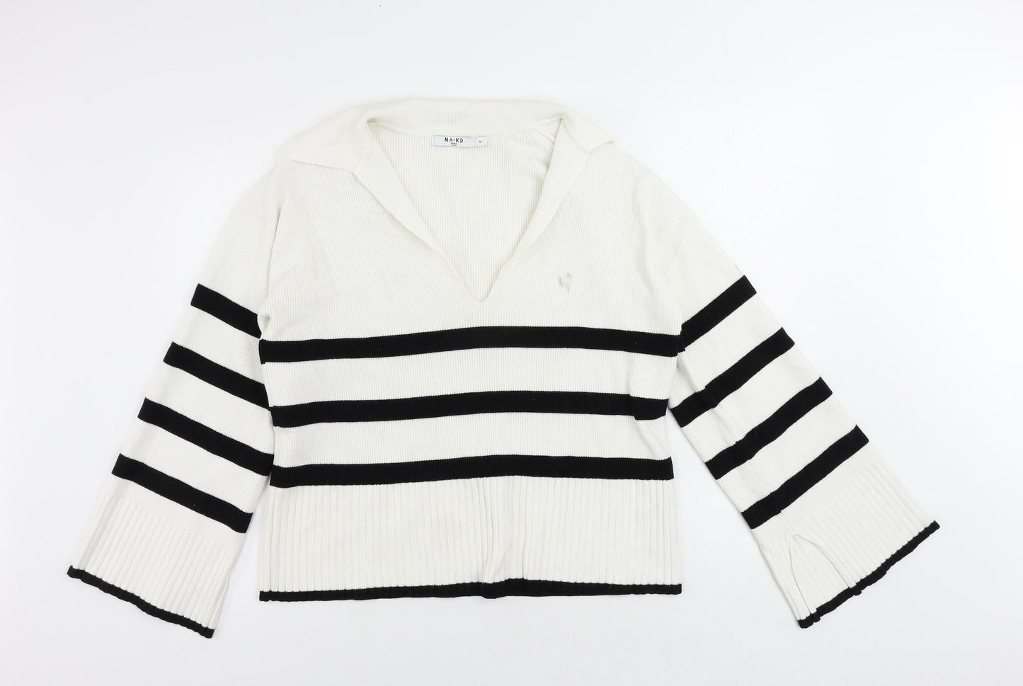 Womens UK Size M NA-KD White Pullover Jumper