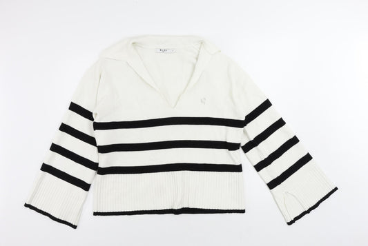 Womens UK Size M NA-KD White Pullover Jumper