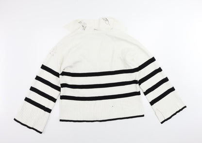 Womens UK Size M NA-KD White Pullover Jumper