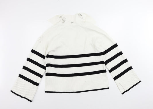 Womens UK Size M NA-KD White Pullover Jumper
