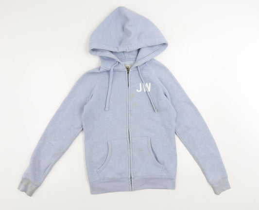 Womens UK Size 6 Jack Wills Blue Full Zip Hoodie