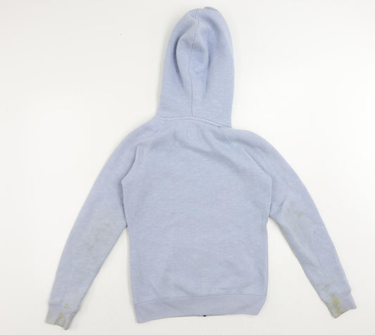 Womens UK Size 6 Jack Wills Blue Full Zip Hoodie