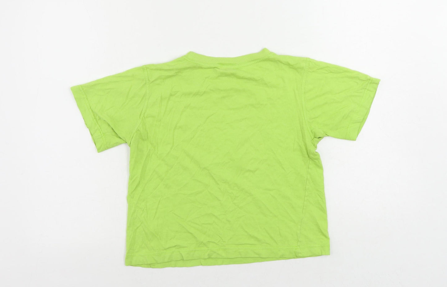 Moschino Junior Girls Green Cotton Pullover T-Shirt Size 8 Years Crew Neck Pullover