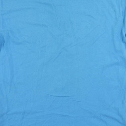 Polo Ralph Lauren Mens Blue Cotton Polo Size S Collared Button - Vintage Logo