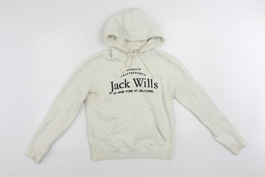 Womens UK Size 6 Jack Wills Ivory Pullover Hoodie