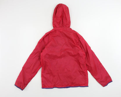 Quechua Girls Pink Windbreaker Jacket Size 12 Years Zip - Logo Outdoor Walking Water Resistant
