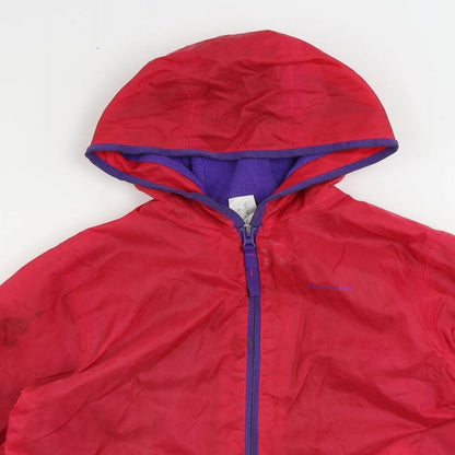 Quechua Girls Pink Windbreaker Jacket Size 12 Years Zip - Logo Outdoor Walking Water Resistant