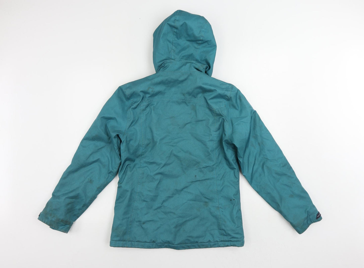 Killtec Girls Green Windbreaker Jacket Size 14 Years Zip - Technical Waterproof Windproof Hooded