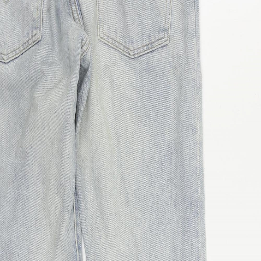 Levi's Womens Blue Cotton Straight Jeans Size 29 in L29 in Regular Button - Vintage