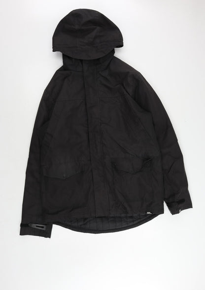 Mens UK Size M No Fear Black Windbreaker Coat