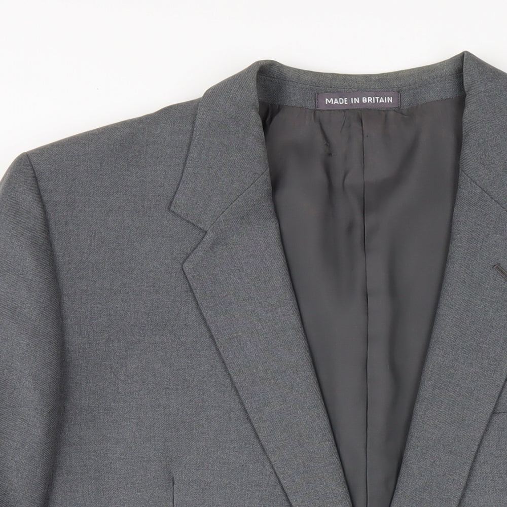 Mens UK Size 46 Dunn & Co Regular Grey Suit Jacket