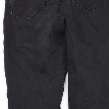 Dorothy Perkins Womens Black Cotton Skinny Jeans Size 12 L28 in Regular Zip