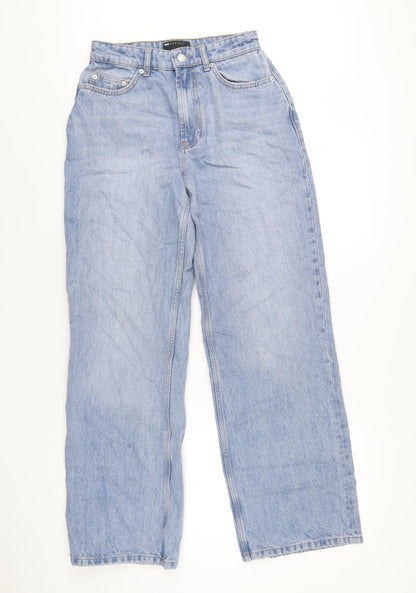 ASOS Womens Blue Cotton Straight Jeans Size 26 in L32 in Regular Zip