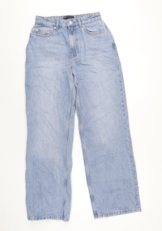 ASOS Womens Blue Cotton Straight Jeans Size 26 in L32 in Regular Zip