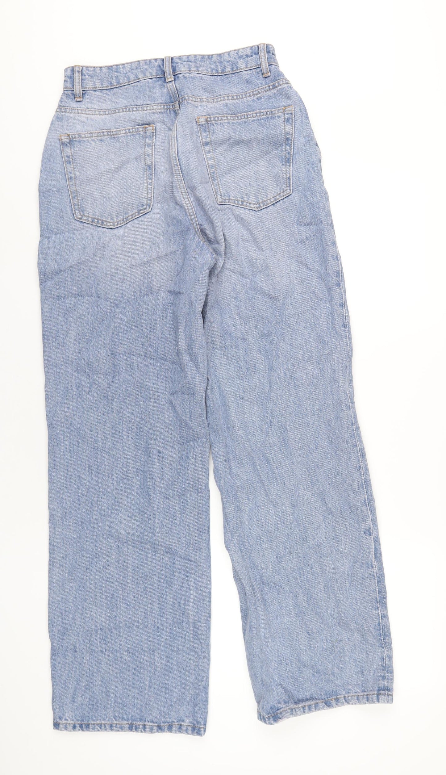 ASOS Womens Blue Cotton Straight Jeans Size 26 in L32 in Regular Zip