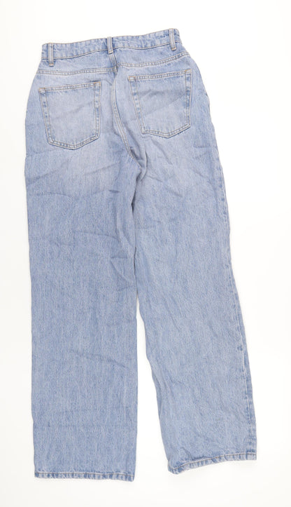 ASOS Womens Blue Cotton Straight Jeans Size 26 in L32 in Regular Zip