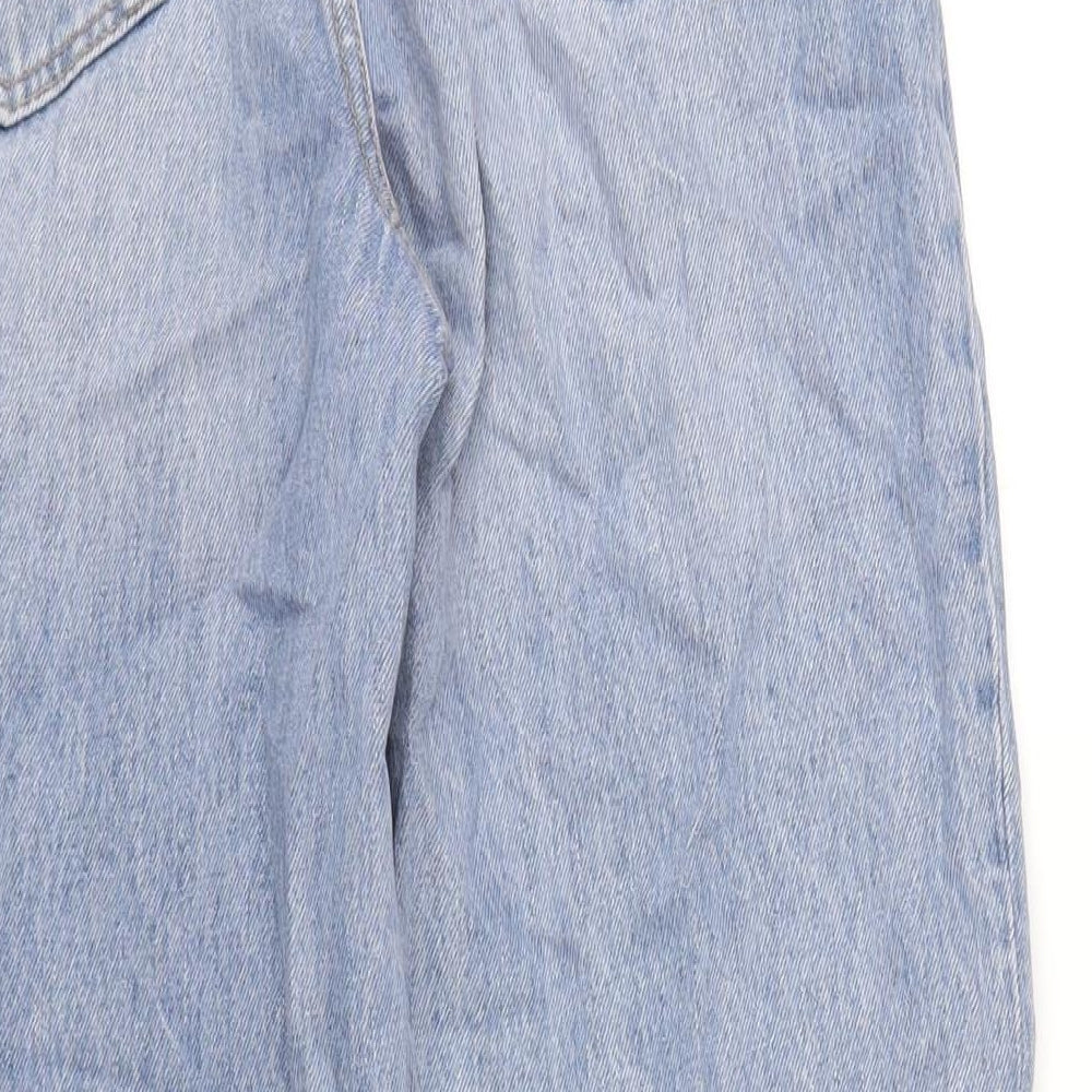 ASOS Womens Blue Cotton Straight Jeans Size 26 in L32 in Regular Zip